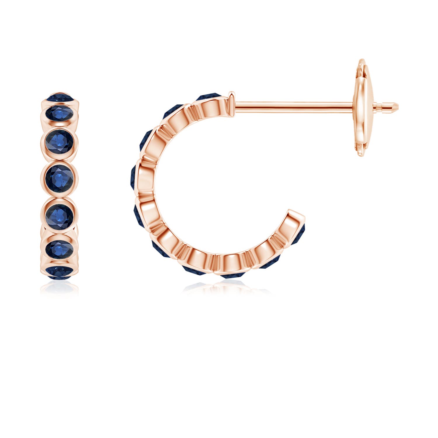 AA - Blue Sapphire / 0.7 CT / 14 KT Rose Gold