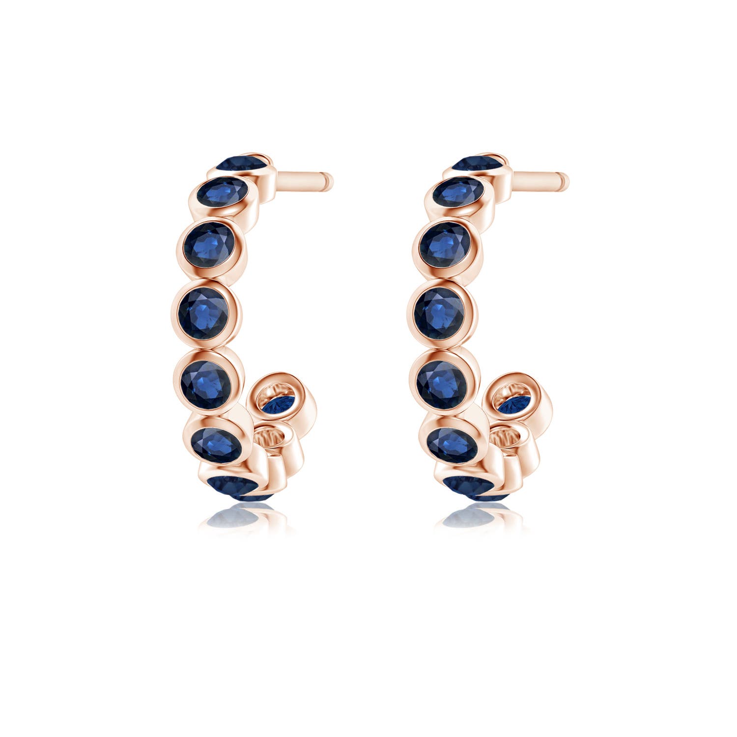 AA - Blue Sapphire / 0.7 CT / 14 KT Rose Gold