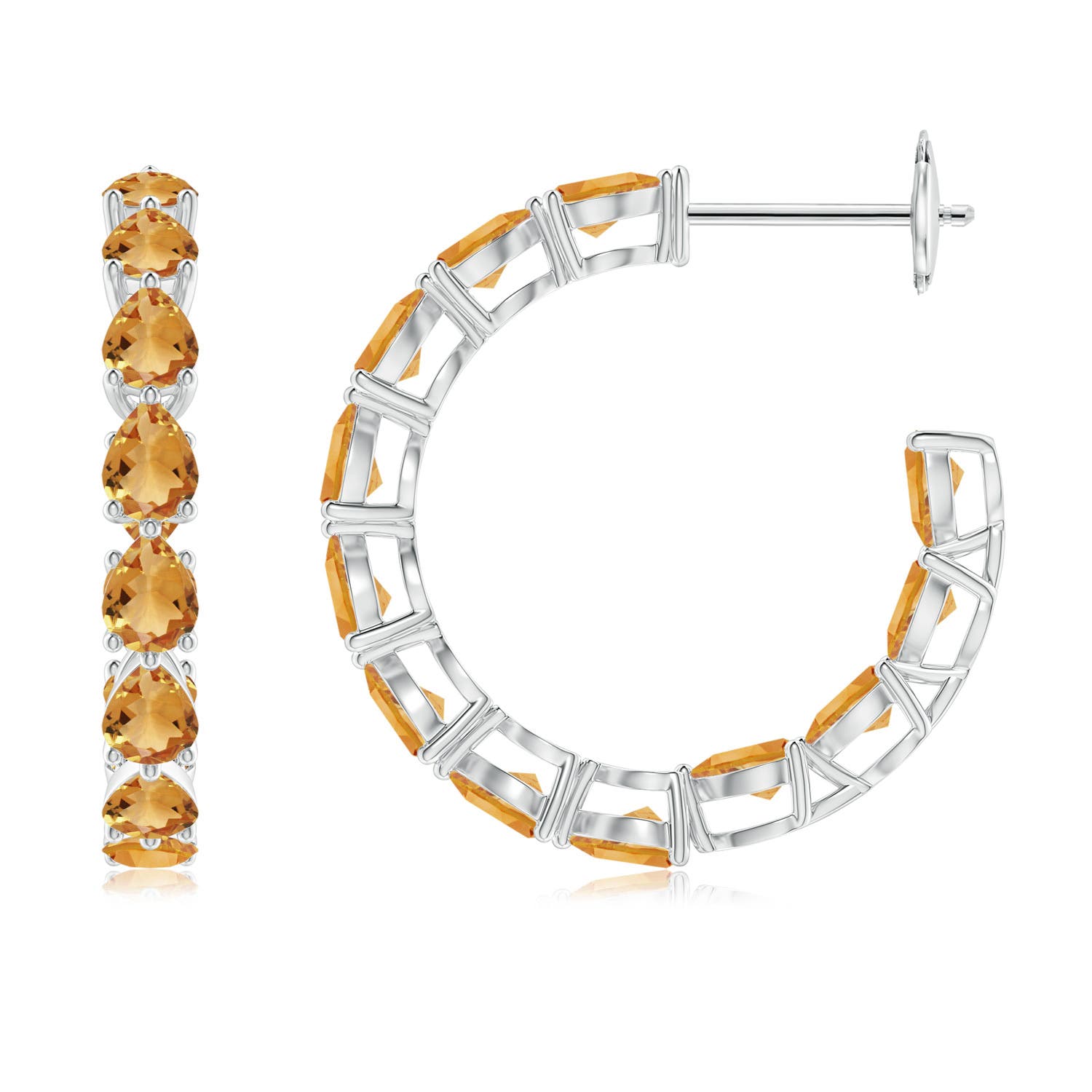 A - Citrine / 3.84 CT / 14 KT White Gold