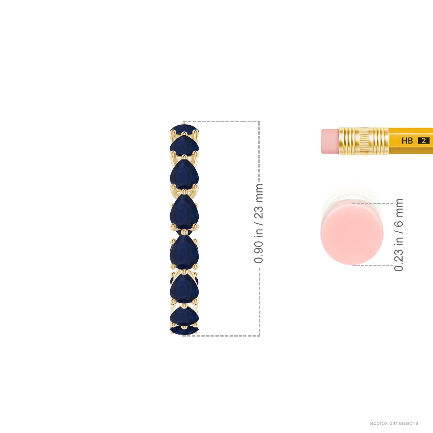 A - Blue Sapphire / 4.08 CT / 14 KT Yellow Gold