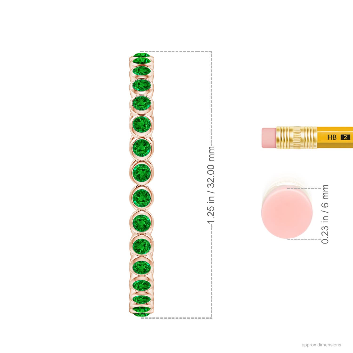 AAAA - Emerald / 2.29 CT / 14 KT Rose Gold