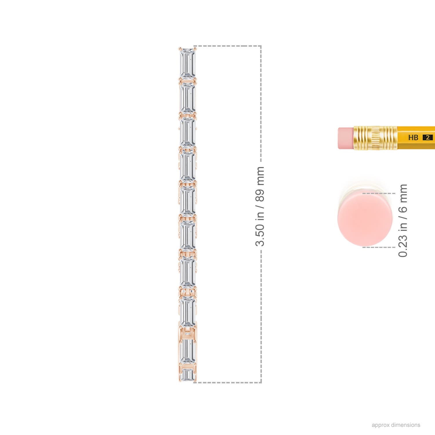 H, SI2 / 3.74 CT / 14 KT Rose Gold