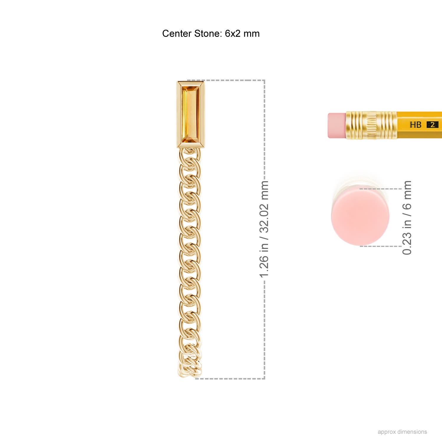 A - Citrine / 0.36 CT / 14 KT Yellow Gold