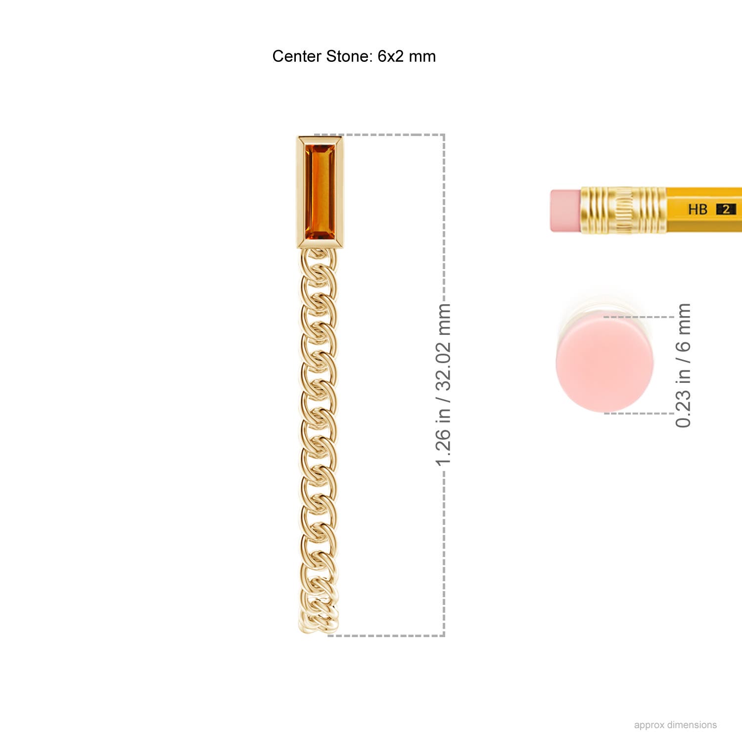 AAAA - Citrine / 0.36 CT / 14 KT Yellow Gold