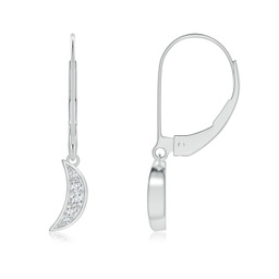 1.95mm GVS2 Pave-Set Diamond Star and Moon Leverback Earrings in White Gold