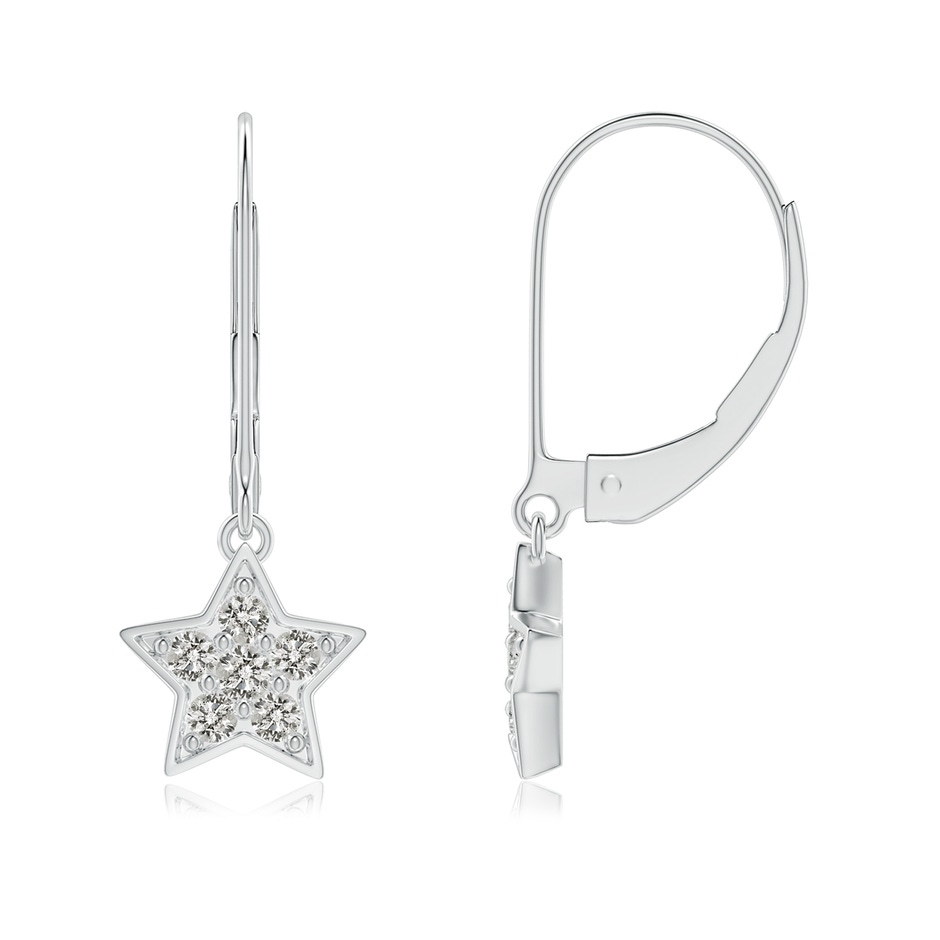 1.95mm KI3 Pave-Set Diamond Star and Moon Leverback Earrings in White Gold side-1