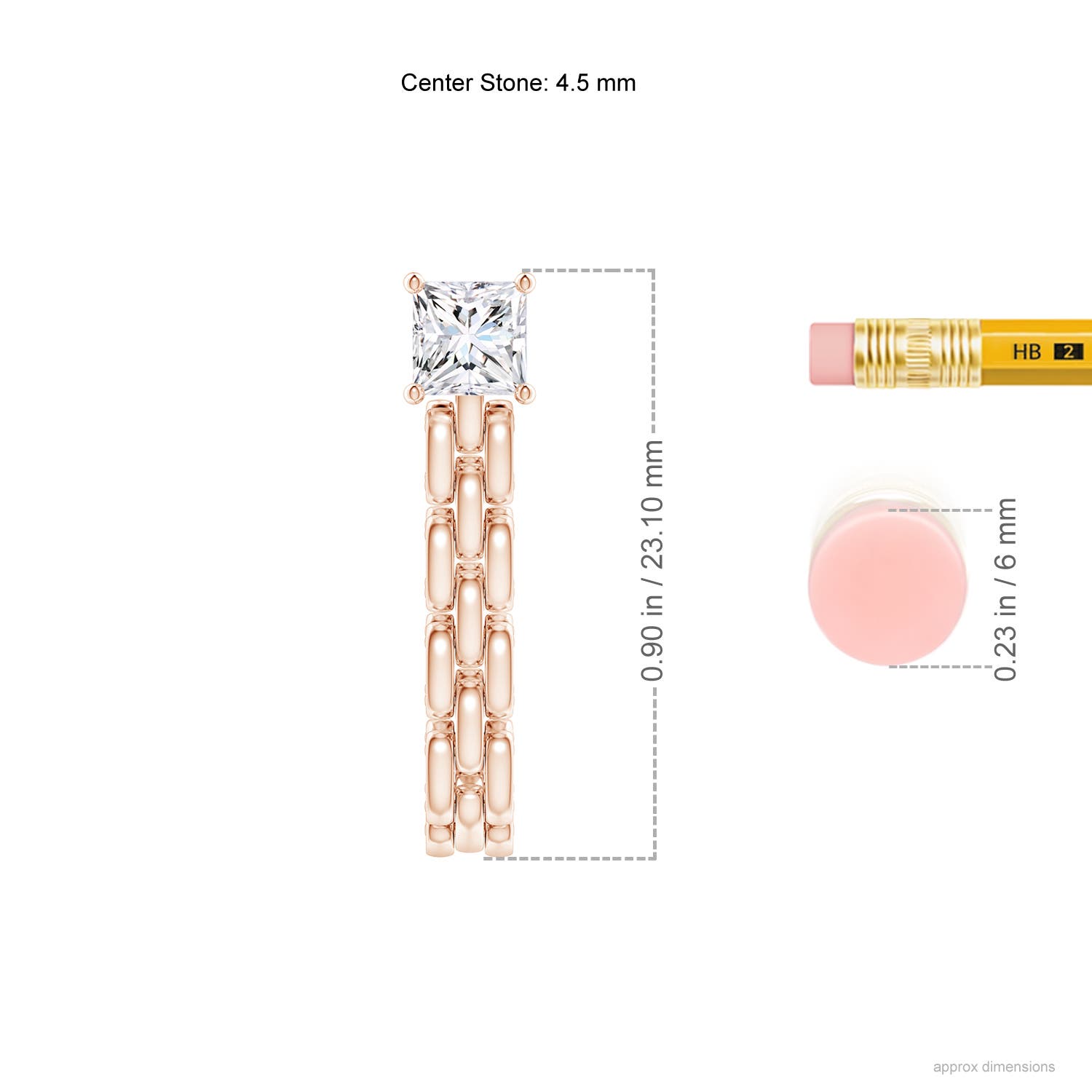 G, VS2 / 1.04 CT / 14 KT Rose Gold