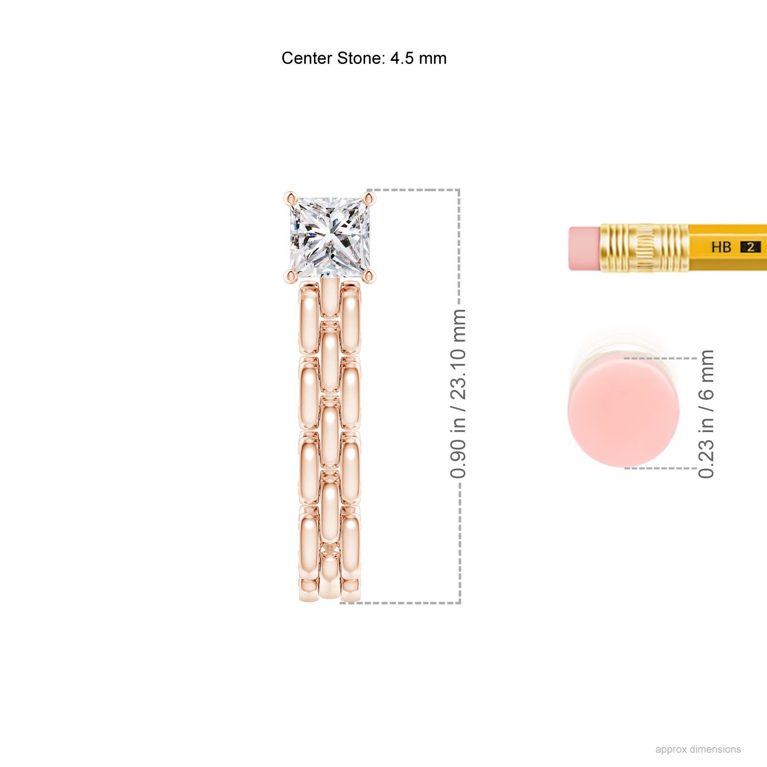 I-J, I1-I2 / 1.04 CT / 14 KT Rose Gold