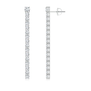 3.2mm GVS2 Single Line Diamond Dangle Earrings in P950 Platinum