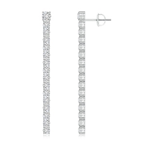 3.2mm HSI2 Single Line Diamond Dangle Earrings in P950 Platinum