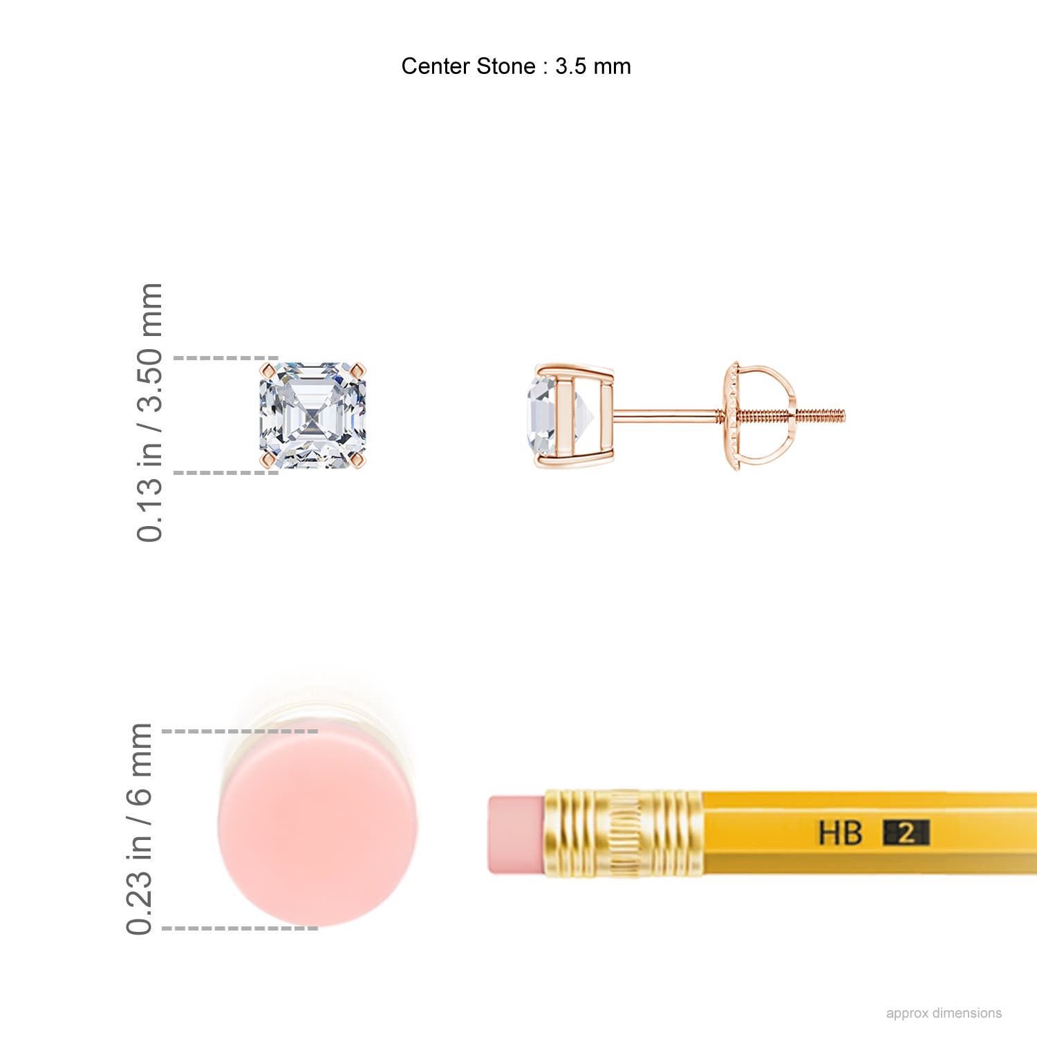 F-G, VS / 0.5 CT / 14 KT Rose Gold