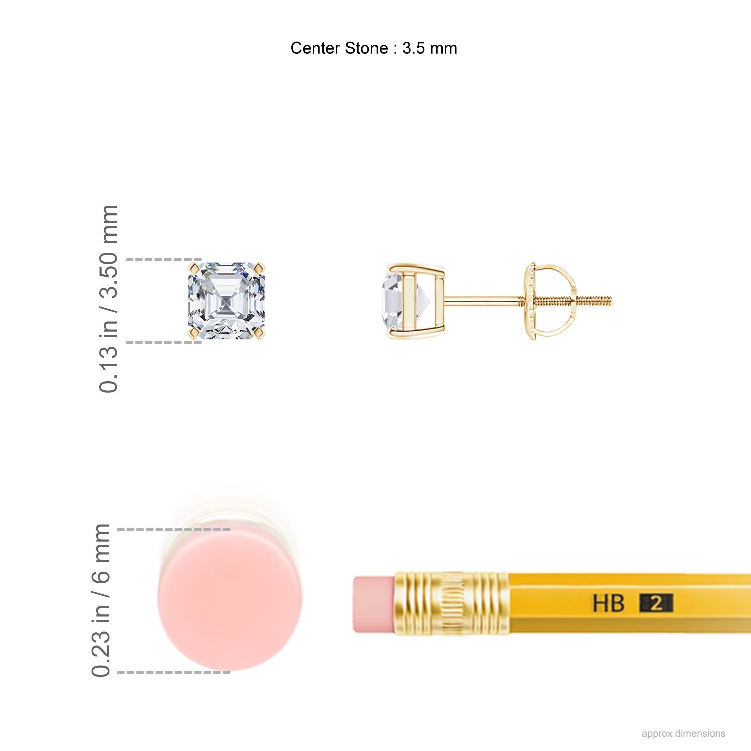 F-G, VS / 0.5 CT / 14 KT Yellow Gold