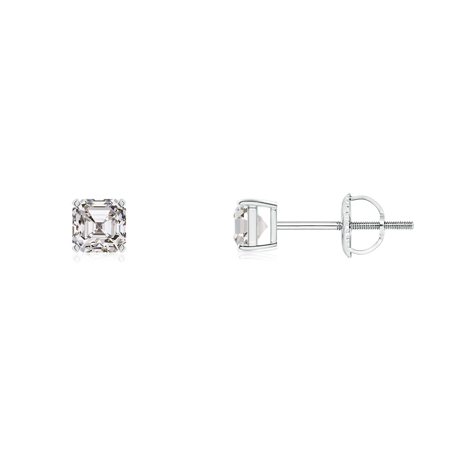 3mm IJI1I2 Asscher-Cut Diamond Solitaire Stud Earrings in 9K White Gold 