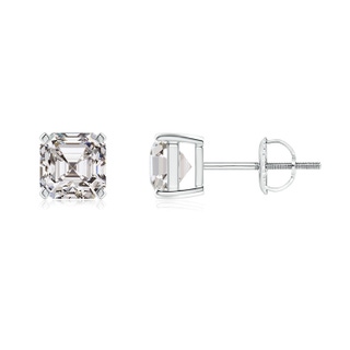 5mm IJI1I2 Asscher-Cut Diamond Solitaire Stud Earrings in P950 Platinum