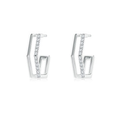 Round Lab Grown Diamond Hoop Earrings