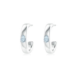 Hoops Aquamarine Hoop Earrings