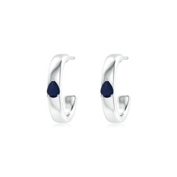 Fashion Silver Blue Sapphire Earrings