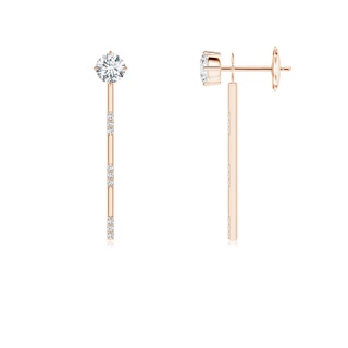 3.9mm GVS2 Front-Back Diamond Multi-Wear Stud Earrings in 10K Rose Gold