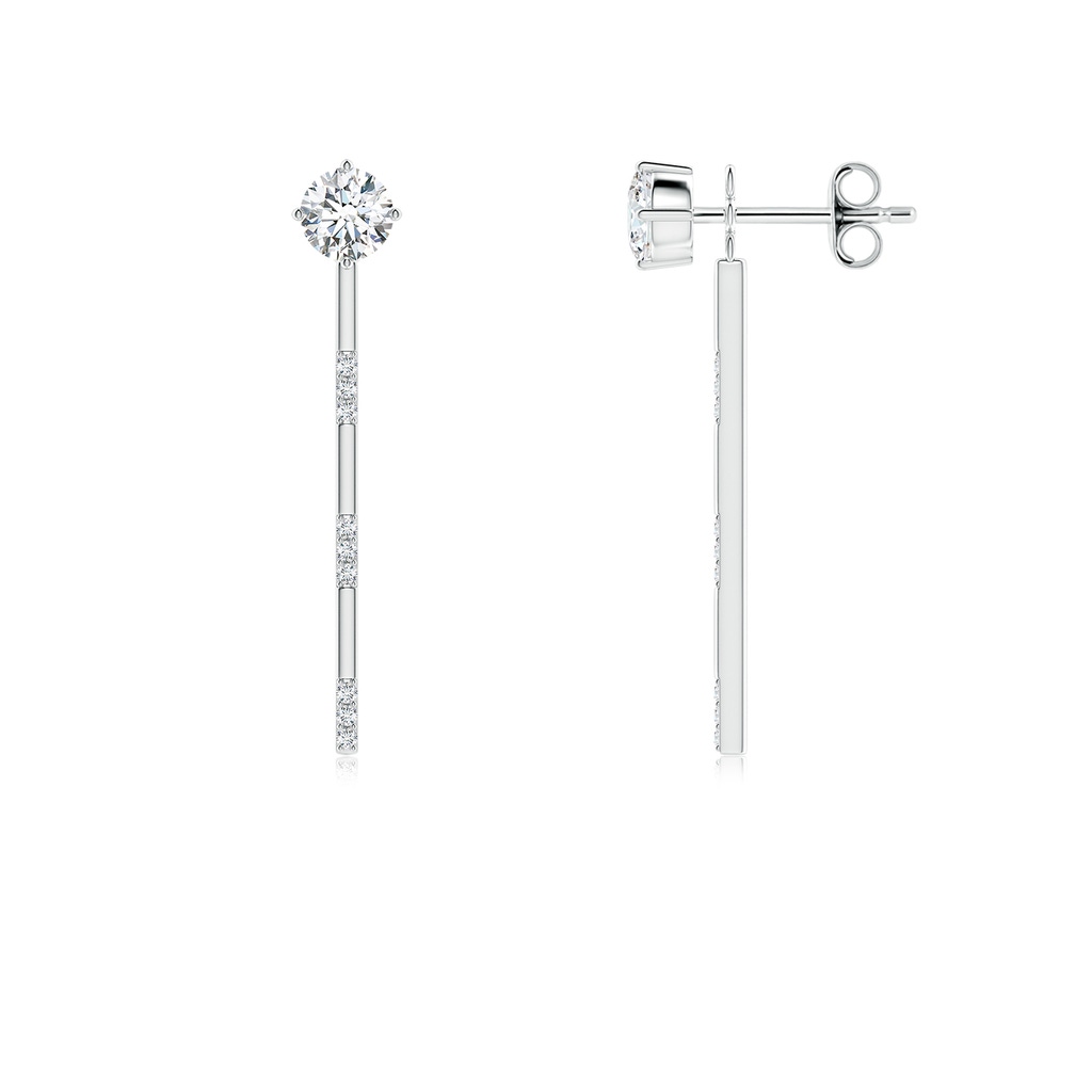 3.9mm GVS2 Front-Back Diamond Multi-Wear Stud Earrings in S999 Silver