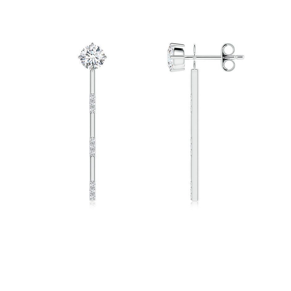 3.9mm GVS2 Front-Back Diamond Multi-Wear Stud Earrings in S999 Silver 
