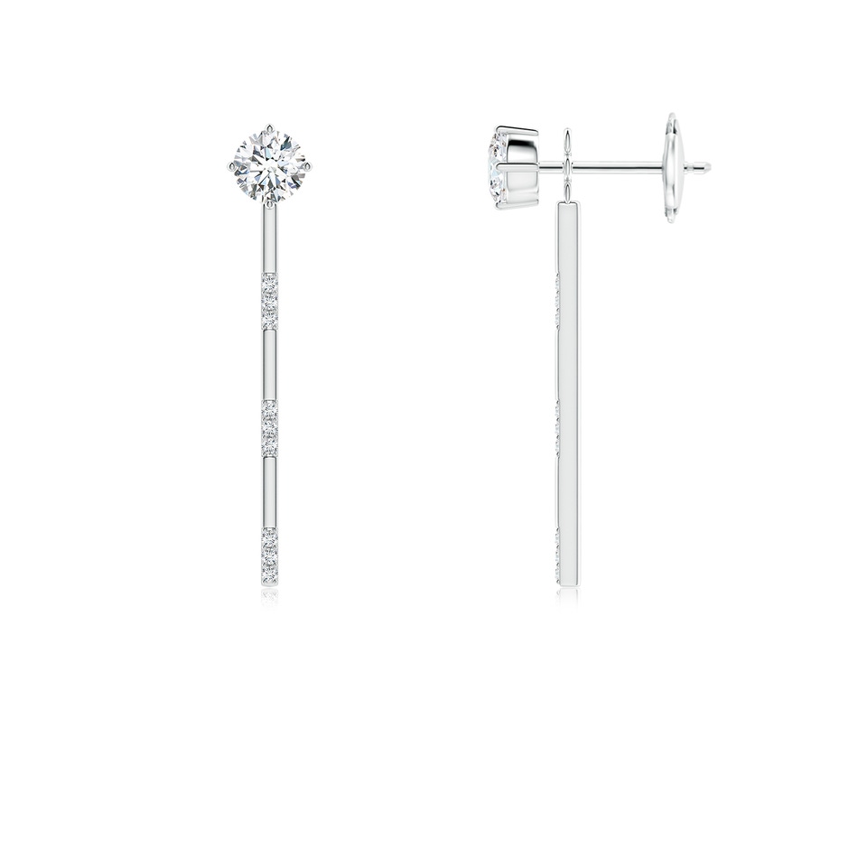 3.9mm GVS2 Front-Back Diamond Multi-Wear Stud Earrings in White Gold 