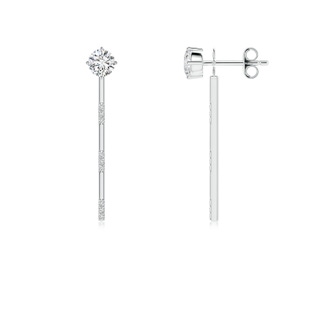 3.9mm HSI2 Front-Back Diamond Multi-Wear Stud Earrings in S999 Silver