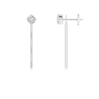 3.9mm HSI2 Front-Back Diamond Multi-Wear Stud Earrings in White Gold