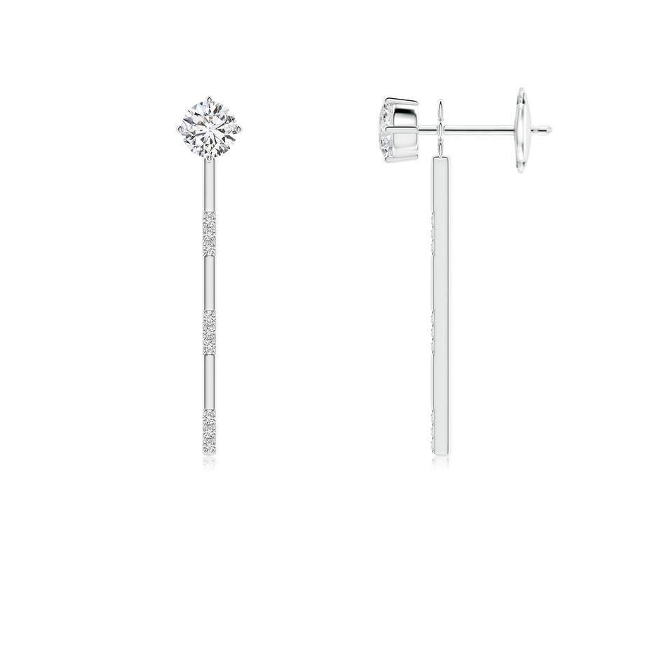 3.9mm HSI2 Front-Back Diamond Multi-Wear Stud Earrings in White Gold 