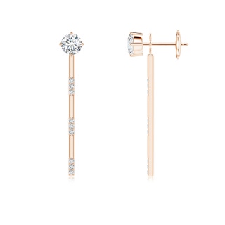 4.3mm GVS2 Front-Back Diamond Multi-Wear Stud Earrings in Rose Gold