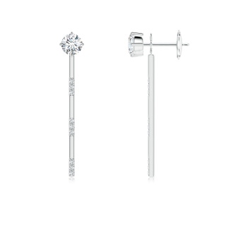 4.3mm GVS2 Front-Back Diamond Multi-Wear Stud Earrings in White Gold