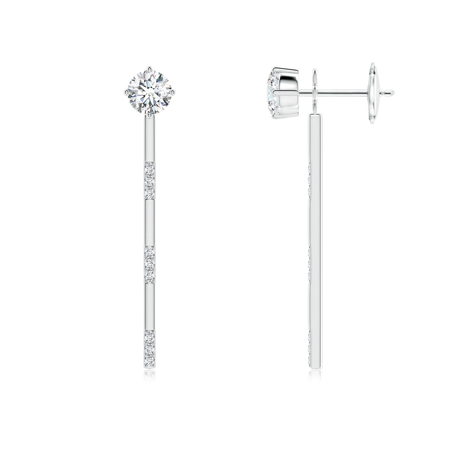 4.3mm GVS2 Front-Back Diamond Multi-Wear Stud Earrings in White Gold 