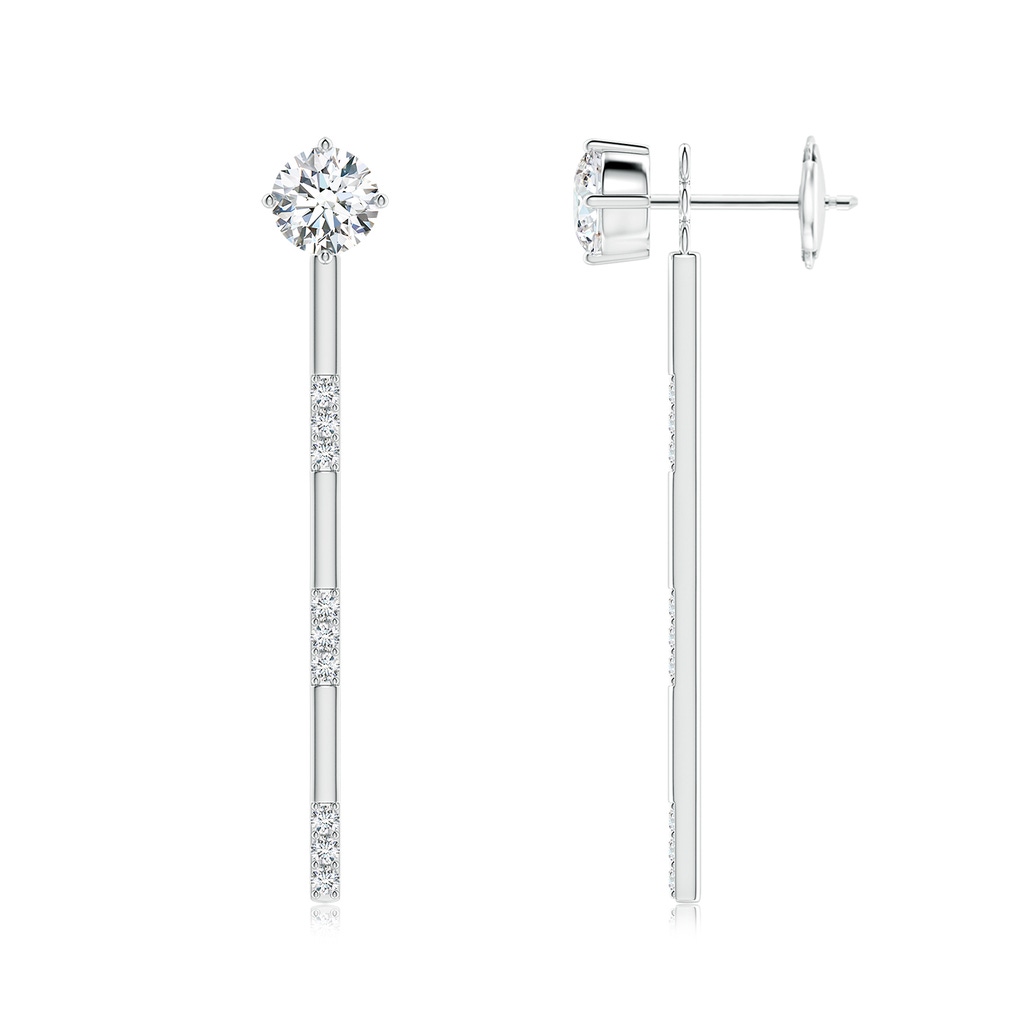 4.8mm GVS2 Front-Back Diamond Multi-Wear Stud Earrings in White Gold