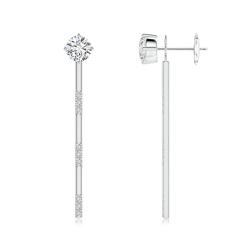 4.8mm HSI2 Front-Back Diamond Multi-Wear Stud Earrings in White Gold 