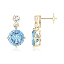 Yellow Gold Yellow Gold Aquamarine Earrings