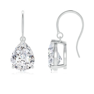 10x6.5mm HSI2 Pear-Shaped Diamond Solitaire Drop Earrings in P950 Platinum