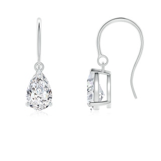 8x5mm HSI2 Pear-Shaped Diamond Solitaire Drop Earrings in P950 Platinum