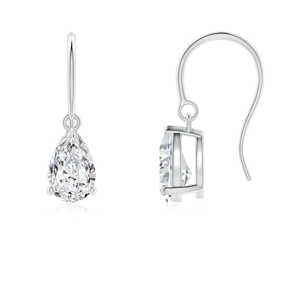 8x5mm HSI2 Pear-Shaped Diamond Solitaire Drop Earrings in White Gold