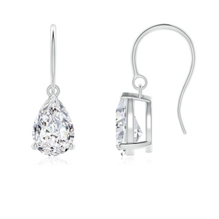 9x5.5mm HSI2 Pear-Shaped Diamond Solitaire Drop Earrings in P950 Platinum