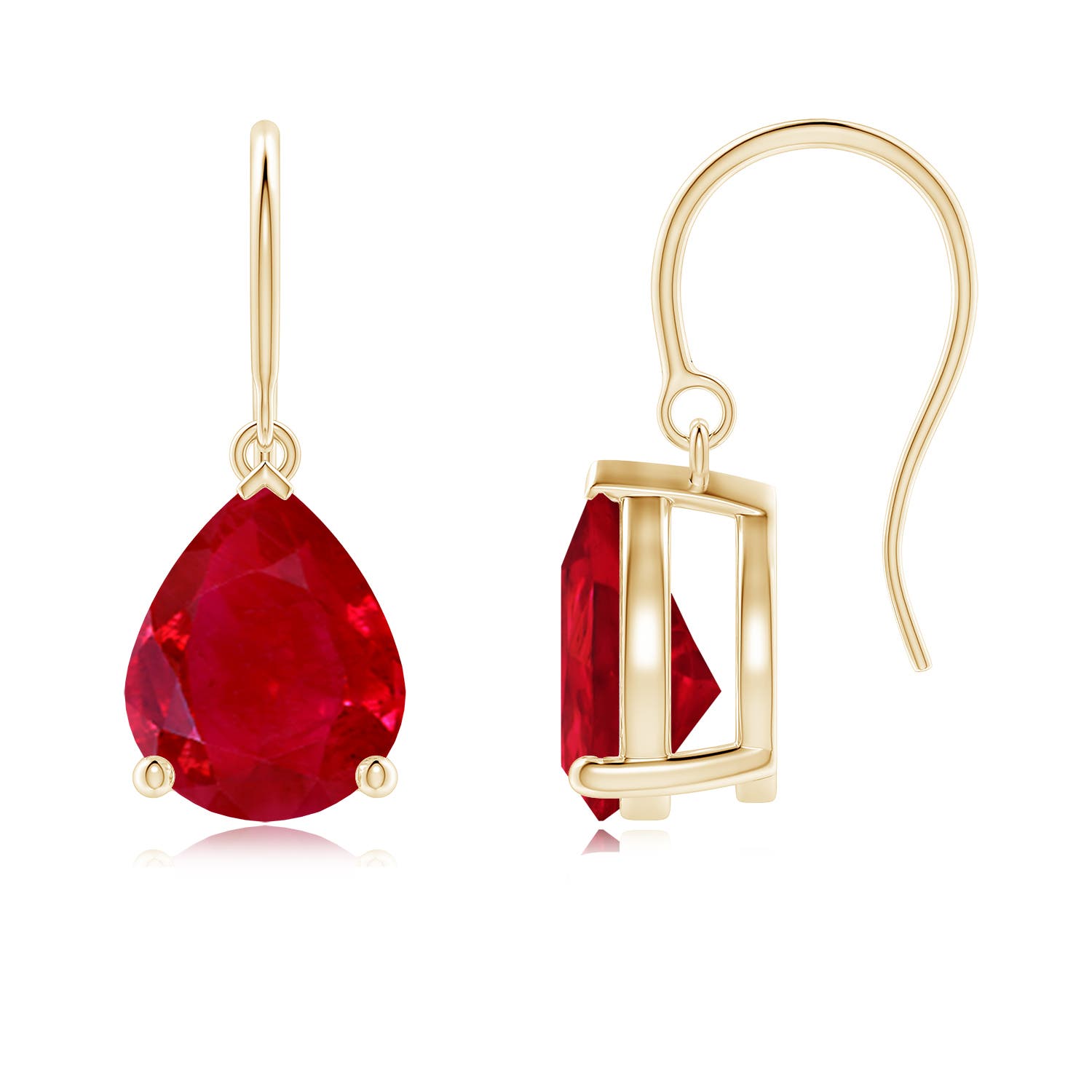 Solitaire Ruby Earrings