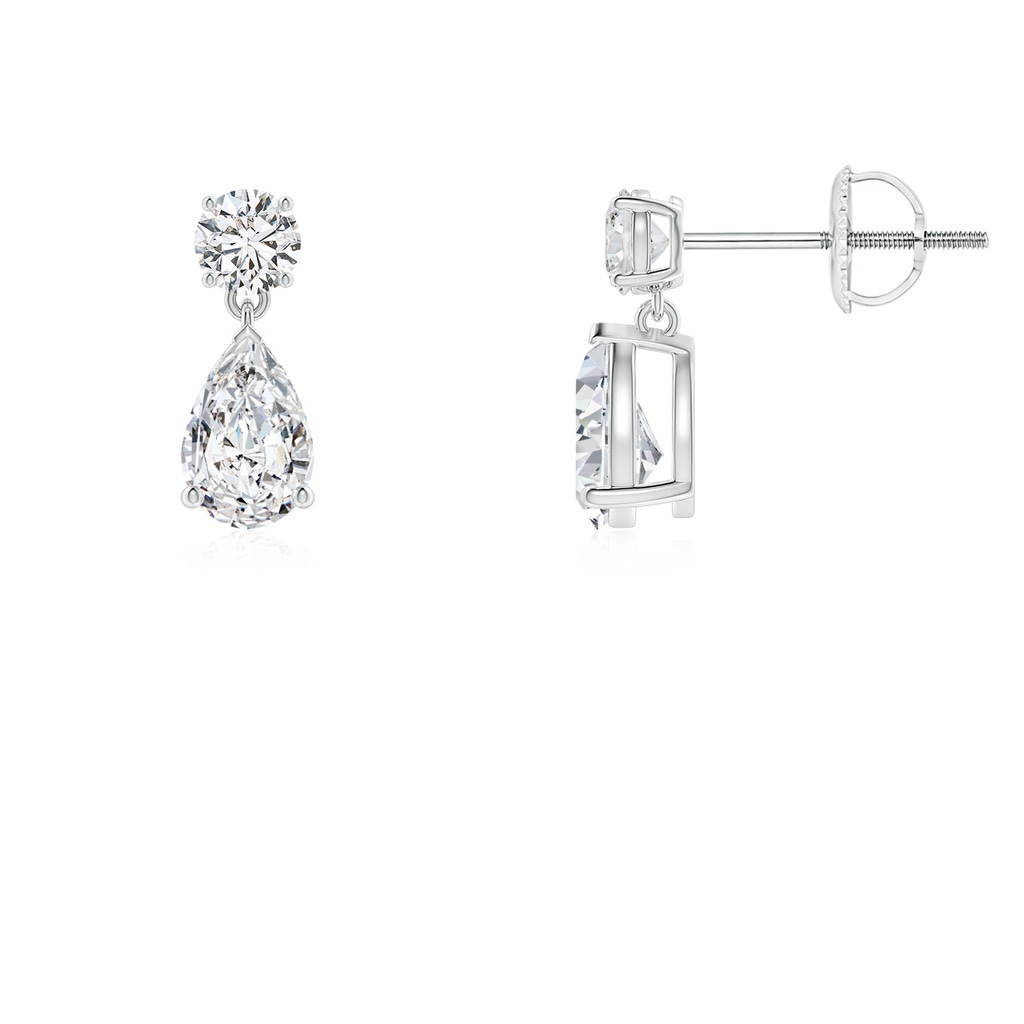 6x4mm HSI2 Pear-Shaped Diamond Drop Earrings in White Gold