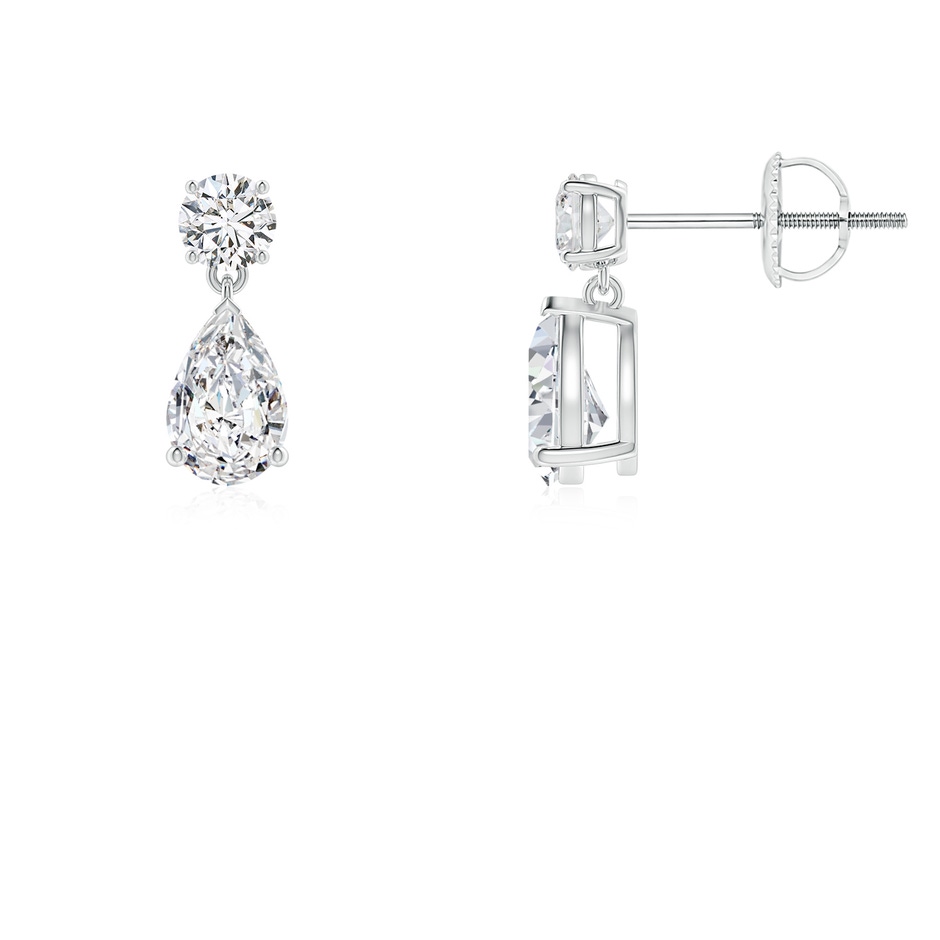 6x4mm HSI2 Pear-Shaped Diamond Drop Earrings in White Gold 