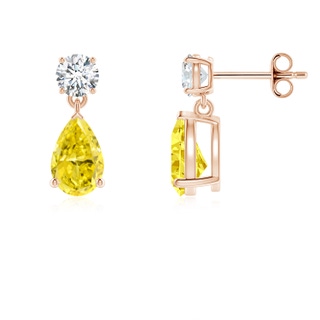 Pear Fancy Intense, VS2 Yellow Diamond