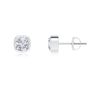 5.25mm HSI2 Classic Cushion Diamond Solitaire Stud Earrings in P950 Platinum