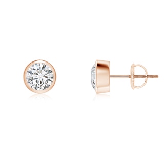 5.1mm HSI2 Classic Round Diamond Solitaire Stud Earrings in 9K Rose Gold