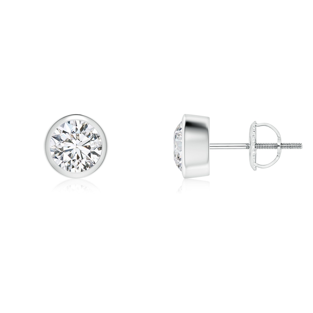 5.1mm HSI2 Classic Round Diamond Solitaire Stud Earrings in White Gold