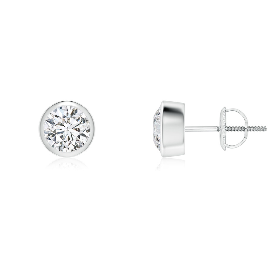 5.1mm HSI2 Classic Round Diamond Solitaire Stud Earrings in White Gold 