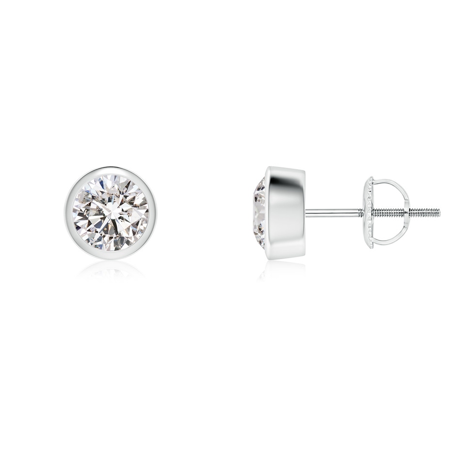 5.1mm IJI1I2 Classic Round Diamond Solitaire Stud Earrings in P950 Platinum 