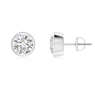 6.4mm HSI2 Classic Round Diamond Solitaire Stud Earrings in P950 Platinum