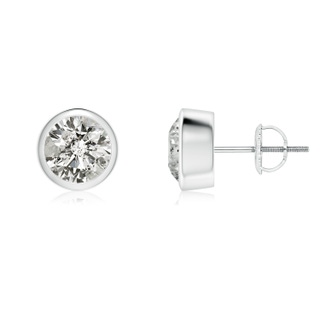 6.4mm KI3 Classic Round Diamond Solitaire Stud Earrings in P950 Platinum