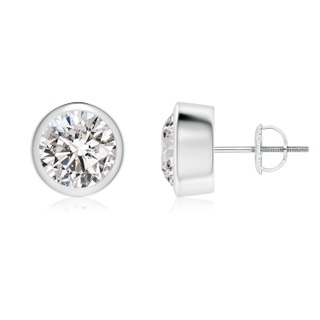 7.4mm IJI1I2 Classic Round Diamond Solitaire Stud Earrings in P950 Platinum